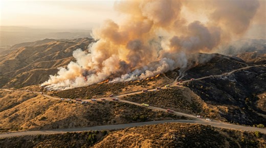 Southern California brush fires scorch 2,800 acres as evacuations spread across two counties