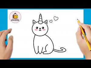 Hogyan rajzoljunk egy unikornis macskát | Könnyű Rajzok