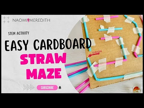 Easy Cardboard Straw Maze STEM Activity How-To