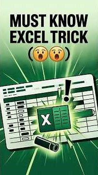 Must Know Excel Tricks