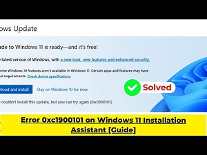 Error 0xc1900101 on Windows 11 Installation Assistant [Guide] |2024|