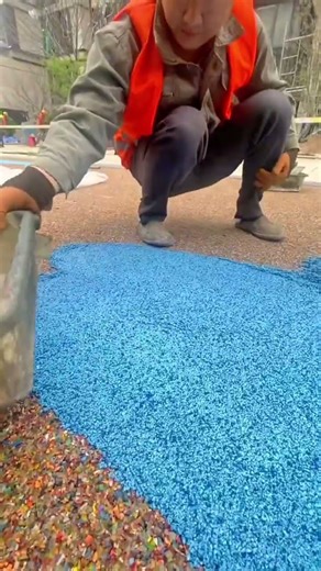 Transforming Spaces with Vibrant Blue EPDM Rubber Granule Surfacing