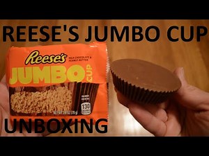 Unboxing Reese's Jumbo Cup Milk Chocolate & Peanut Butter Cup