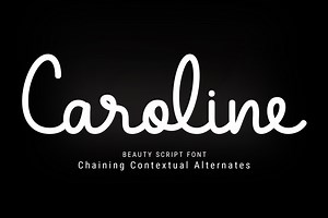 Caroline - monoline script font, a Script Font by Fontcastle