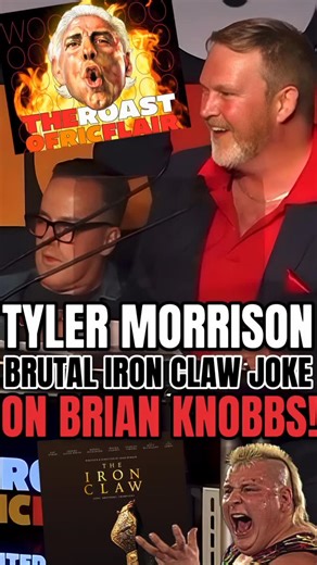 Tyler Morrison on Instagram: "Love doing roasts, the ones I’ve done with WWE superstars are always a circus - this is a clip of me going in on my buddy Nasty Boyz Brian Knobbs from the Ric Flair Roast (check out the full thing on FITE BY Triller!) - #standupcomedian #roast #ricflair #wwe #comedyroast"