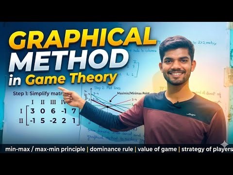 Graphical Method & Dominance Rule in Game theory | Finding Value of Game & Strategies #graphicalrule
