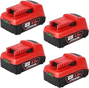Upgraded 4Pack 6.0Ah Replacement for Milwaukee M18 Battery Compatible with M18 Milwaukee Battery Cordless Power Tools 48-11-1852 48-11-1850 48-11-1840 48-11-1890 48-11-1828