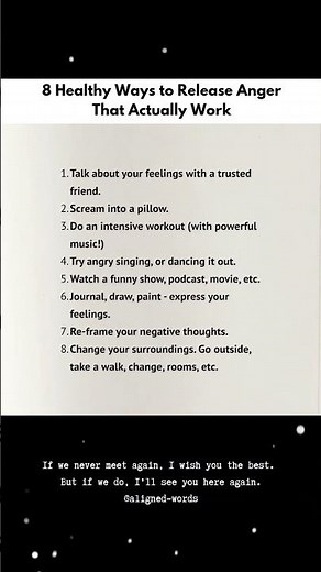 8 healthy ways to release anger #shorts #anger #angermanagement #selfimprovement #mentalhealth