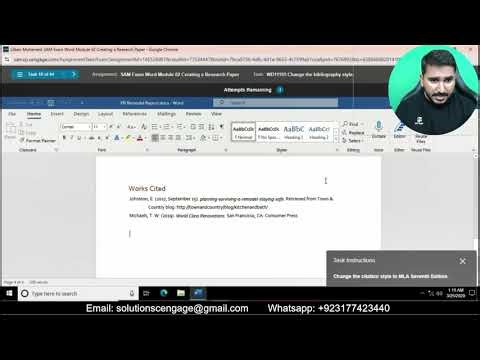 SAM Exam Word Module 02 Creating a Research Paper | SAM Exam Word Module 02