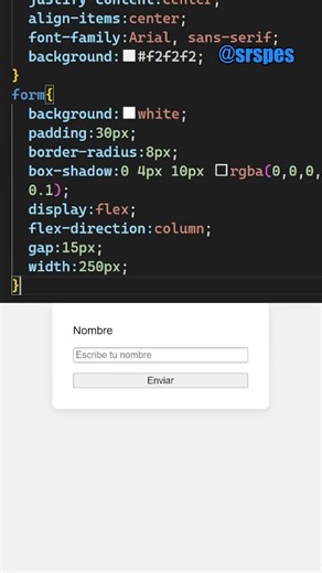 Mini formulario con HTML + CSS