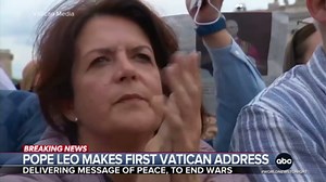 Pope Leo XIV makes first Vatican address