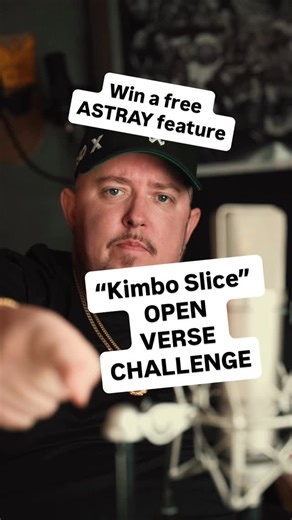 Astray on Instagram: "ASTRAY “Kimbo Slice” Open Verse Challenge!! Go to TT @astray313 and duet this to make a video with your verse! Winner gets a free Astray feature! BIG EARS are listening!👂👂👀 I’ll be reposting the best ones! Challenge ends November 12th Share to a friend with rap skills! #astray #challenge #openversechallenge #duet #eminem #wordplay #lyrical #hiphop #bars #killit"