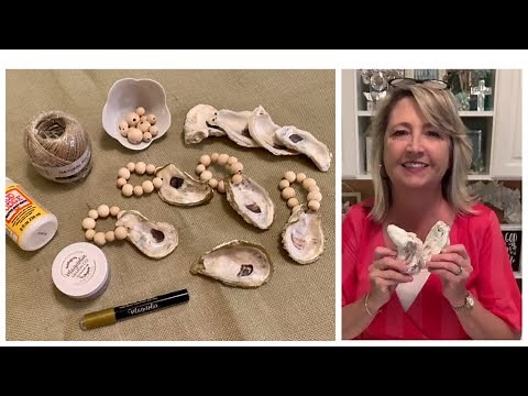 DIY Oyster Shell & Wood Bead Napkin Rings and Jewelry Dishes | Magnolia Design Co