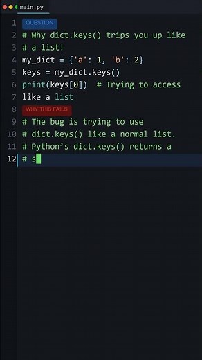 Your Python Is Too Slow: Why dict.keys() trips you up like a list!