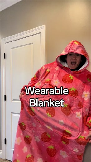 This wearable blanket is so soft, comfy, and WARM! Making it perfect for winter! Comes in multiple color options! There is a color and pattern for everyone! #wearableblanket #blanket #softandcomfy #cozyathome #tiktokshopblackfriday
