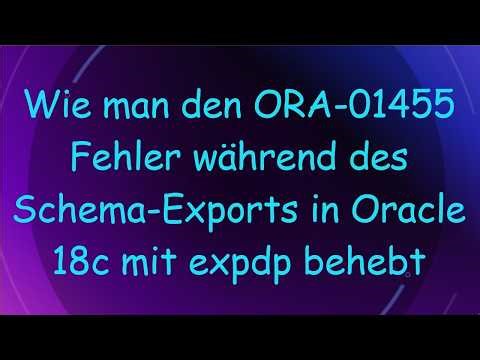 Wie man den ORA-01455 Fehler während des Schema-Exports in Oracle 18c mit expdp behebt