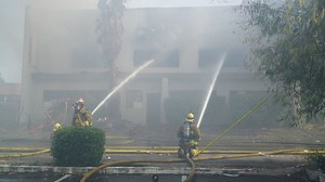 Fire erupts at commercial buildings in El Monte