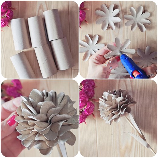 120K views · 866 reactions | ⭐️incredible transformation! Making wonderful roses from toilet paper rolls, i used 12 pc. Paper roll 殺 | Yeliz Craft | Facebook