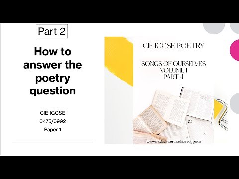 Answering the poetry question:CIE IGCSE Lit 0475/0992 Songs of Ourselves Vol1 Pt4 - Ozymandias (2/2)
