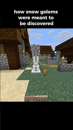 the official way to discover snow golems #minecraft #minecrafthumor #minecraftshorts #minecraftmemes