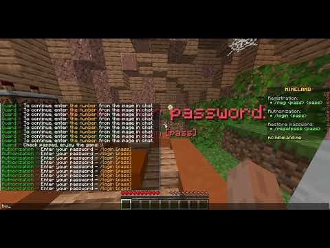 How to login or register in mineland server minecraft