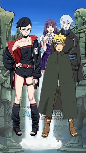 Sarada & Her Family/Friends Evolution From Kid to Adult!" 🥰 #naruto #narutoshippuden #boruto