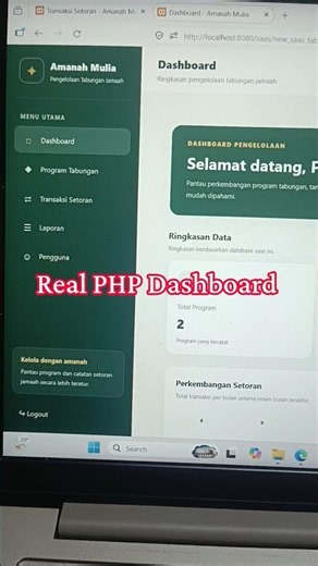I Built a Savings Management Dashboard with PHP & MySQL 🚀