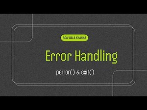 Error Handling in C Language