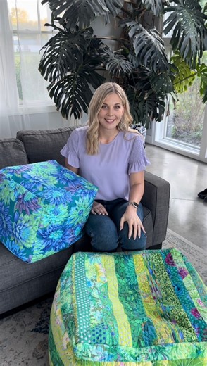 42K views · 565 reactions | Every home is better with a fun and functional pouf or ottoman. Tune in Monday to At Home with Misty to learn how make your very own! | Quilting Deals - Missouri Star Quilt Co | Facebook