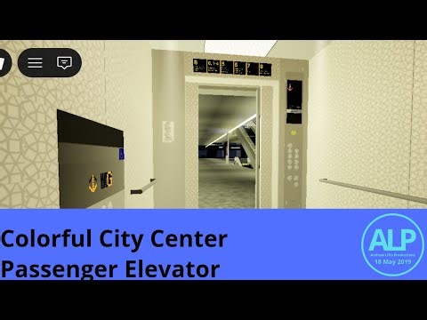 Mitsubishi elevator at Colorful City Center | Roblox (Passenger Elevator)