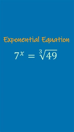Exponential Equations #maths #mathematics