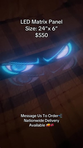 LED Matrix Panel Restocked✅ Price:$550 Size: 24inch x 6 inch Message Us To Order📲 Nationwide Delivery Available 🚚 #rocketragz #trini_tiktoks #bestdeals #caraccessories #led