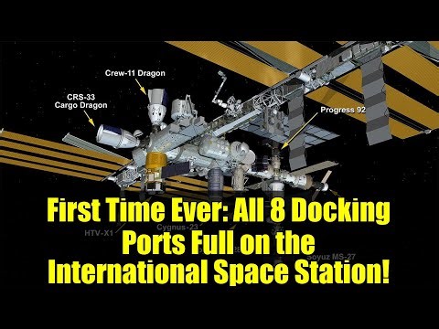 First Time Ever: All 8 Docking Ports Full on the International Space Station!