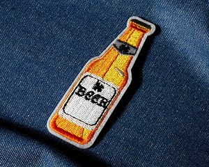 Bierflasche Alkohol Patch zum Aufbügeln (8 x 2,6 cm)