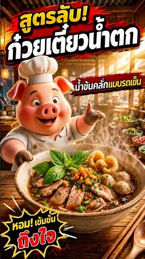 🚨แจกสูตรลับ! "ก๋วยเตี๋ยวน้ำตก" น้ำข้นคลั่กแบบรถเข็น เผยเทคนิคใส่เลือดไม่ให้เป็นลิ่ม