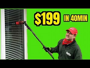 How to Make $199 in 40 Minutes Cleaning Windows with the Water Fed Pole