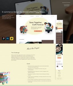 E-commerce Web Design | UX/UI Design | Piggy Banks - Antonina Kipriianova