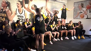 The squad just saw the 2023-24 Intro Video… we think you’ll be just as hype when you see it in Carver tonight 🤩 #Hawkeyes | Iowa Women's Basketball