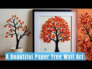 How to Make a Beautiful Paper Tree Wall Art | DIY Wall Hanging Craft Ideas| DIY Paper Tree Wall Art