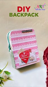 8.6K views · 25 reactions | DIY Backpack | Valentine's Day Craft | Mini Backpack | Backpack Craft Ideas #valentineday #diy #minibackpack #papercraft In this DIY backpack tutorial, we'll be making a mini backpack that's perfect for Valentine's Day! This backpack is easy to make, and it's a great way to show your love for your friends and family. Material : -Cardstock -Double Sided Tape -Glue -Scissor -Ruler -Scoring Tool -Zip | Art All The Way | Facebook