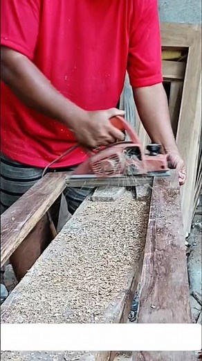 Traditional Wood Planing Technique Using Handheld Electric Planer | Woodworking Education.