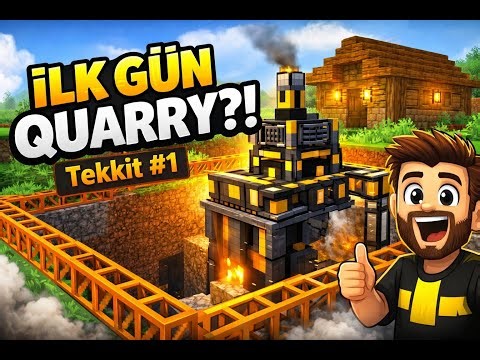 WE DID A QUARRY ON THE FIRST DAY… THIS ISN'T NORMAL! | TEKKIT #1 /MINECRAFT #minecraft #tekkit