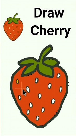 How to Draw a Cute Strawberry 🍓 | Easy Drawing for Kids | Step by Step Tutorial