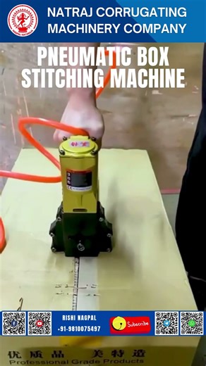 Pneumatic Box Stitching Machine | Heavy Duty Carton Stitcher by NagpalNatraj Machinery