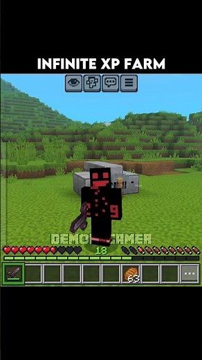 Minecraft INFINITE EASY XP FARM 🤐🤐 | troll face | blue emojis | #shorts |