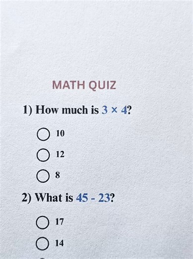 Math Quiz Challenge: Test Your Skills!