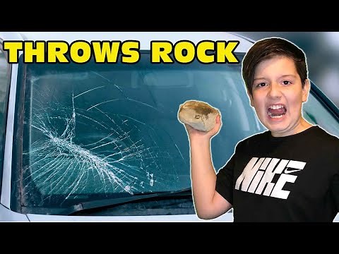 Kid Throws Rock At Uncle's Car Windshield - Pulled Over By Police! [Original]