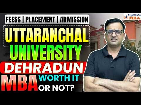 Uttaranchal University MBA 2026 🔥 Fees, Placements & ROI Reality!