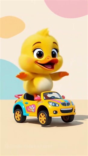 “Happy Duck Says Hi 🦆🚗 | Funny Dancing Duck Car Ride | Shorts” #shorts #kidscartoon #babycartoon