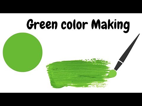 How to make green colour | Green Colour Making | Green Colour | Acrylic Color mixing
